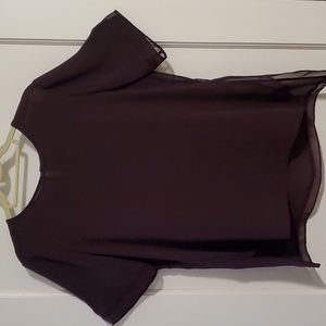 DKNY 2-Piece Satin Cami & Short Sleeve Chiffon Blouse Set